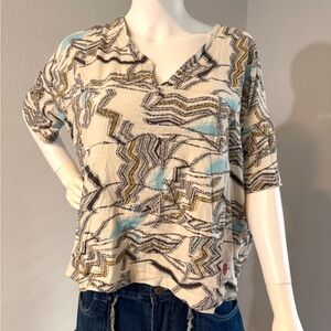 Billy Reid Made in Japan Unisex Abstract Jacquard Knit Top